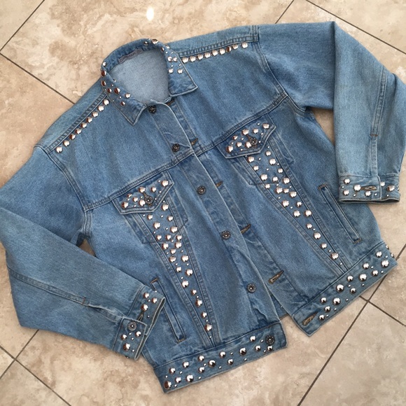 Carmar Jackets & Blazers - CARMAR Studded oversized denim cotton jacket